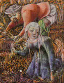 Bäuerin mit Unterhemd, Corset und Bundmütze